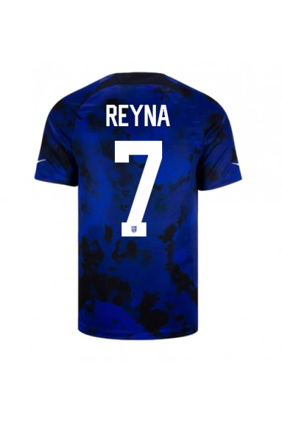 Yhdysvallat Giovanni Reyna #7 Jalkapallovaatteet Vieraspaita MM-kisat 2022 Lyhythihainen